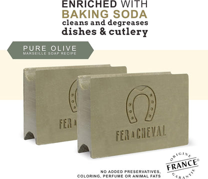 Fer à Cheval Marseille Dishwashing Soap, Olive Oil Based, Made in France - Liquid Dishwashing Soap, 500 ml/16.9 fl oz