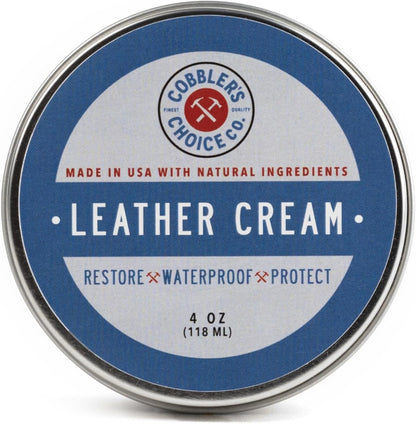 Cobbler's Choice Co. Finest Quality All Natural Leather Cream - Made with Triple Filtered BeesWax