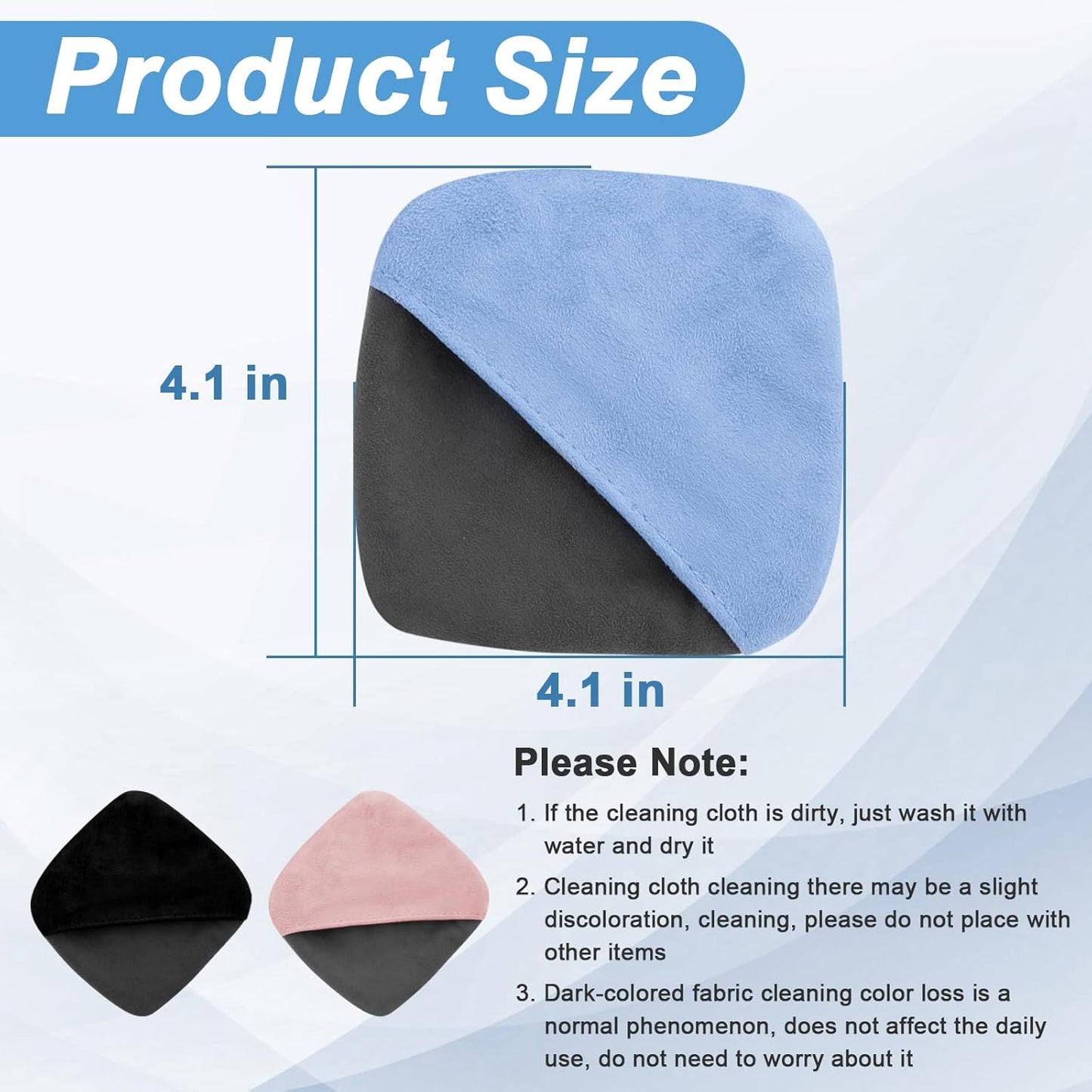 Car Screen Cleaner, 4.1''×4.1'' Microfiber Dashboard Wipes, Square Microfiber Cloth, Car Display Wipes,Vehicle Screen Cleaner Tool universal for Car Dashboard Car Display Car Interior Tools (Black)