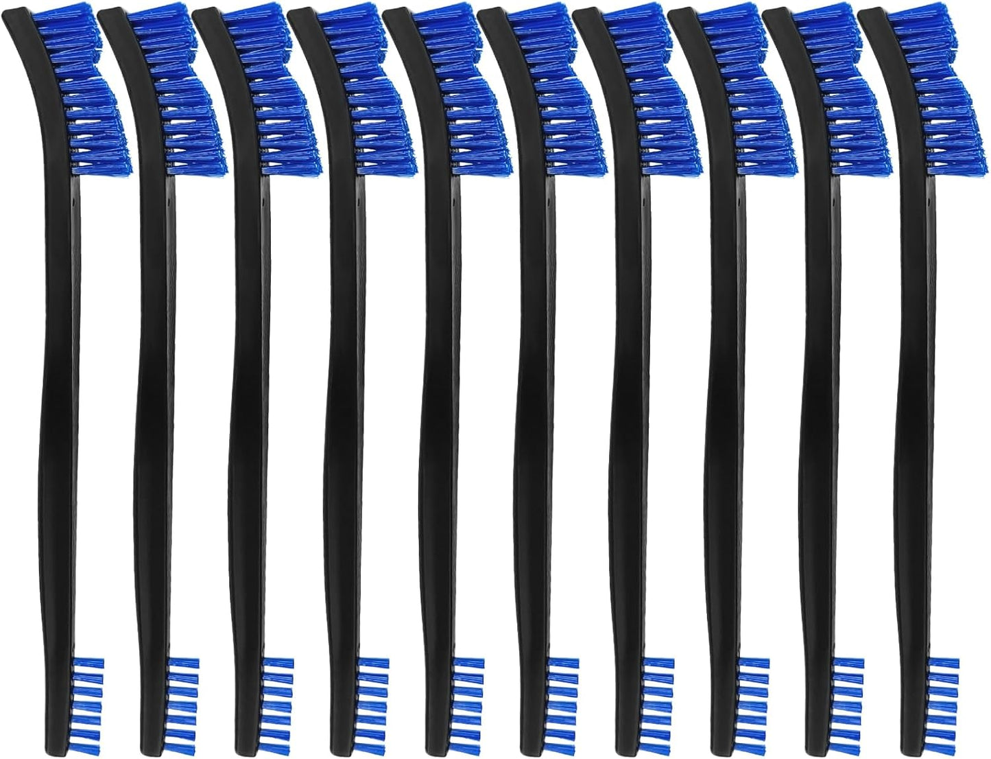 10 Pack 7Inch Double-Ended Gun Cleaning Brushes, Brass Wire Brush Set for Carbon & Copper Residues, All Purpose Metal Cleaning Kit with Nylon Handle