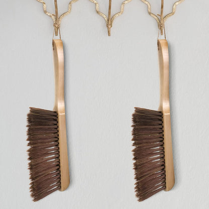 Patelai 2 Pieces Wooden Bench Brushes Fireplace Brush Natural Fiber Bench Soft Bristles Long Wood Handle Dust for Hearth Tidy Car Home Workshop Woodworking(Gray)