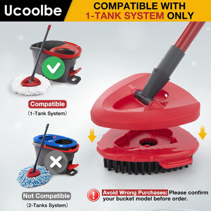 Spin Mop Scrub Brush for O-Cedar EasyWring 1 Tank System, Scrubber Brush Replacement Head with Stiff Bristle, Great for Bathroom, Kitchen, Pool, Glass and Tile Walls, No Include Mop Handle and Base