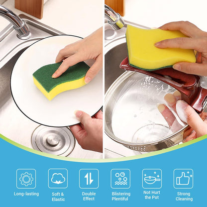 AIDEA Sponges Kitchen, XL Heavy Duty Dish Sponge, Cleaning Dish Scrubber Sponge for Home and Kitchen, Extra Large Cleaning Supplies for Pots, Pans, 24 Pack
