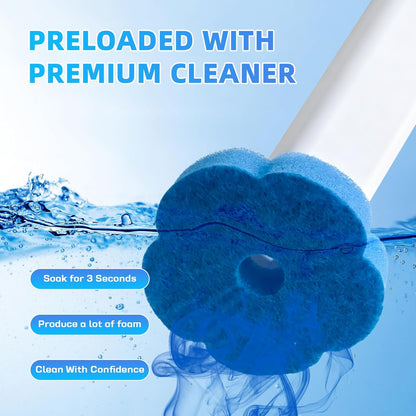 48 Count Disposable Toilet Brush Refill Pads, Disposable Toilet Bowl Wand Refills, Toilet Cleaning Refills, Toilet Scrubber Refills, Brush Head Replacement