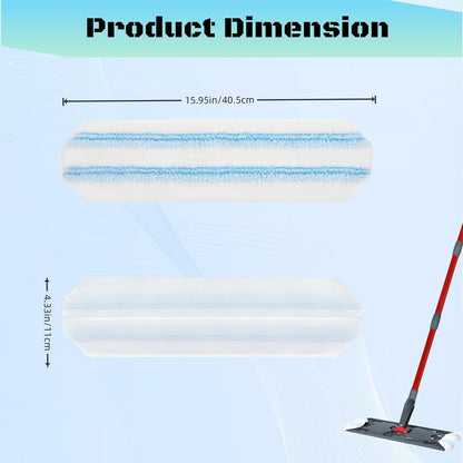 Replacement Mop Pads Compatible with Ocedar H2prO Flat Mop,Refills for O-Cedar H2pro Flat, Machine Washable Reusable Microfiber Mop Heads Replacements for Ocedar H2Pro 5 PCS