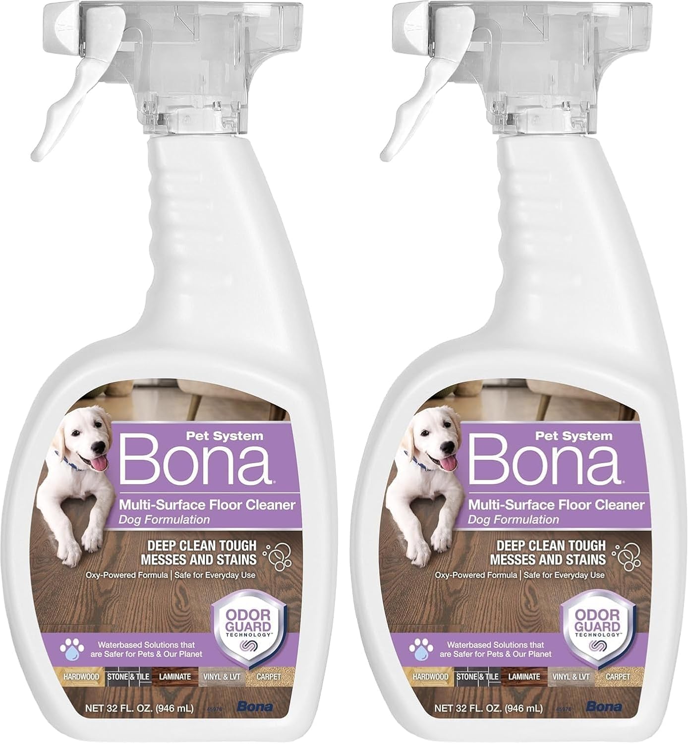 Bona Pet Spray Odor Eliminator, Dog Formulation, 32 fl oz, Safe for Carpeted Areas and Multi-Surface Floors