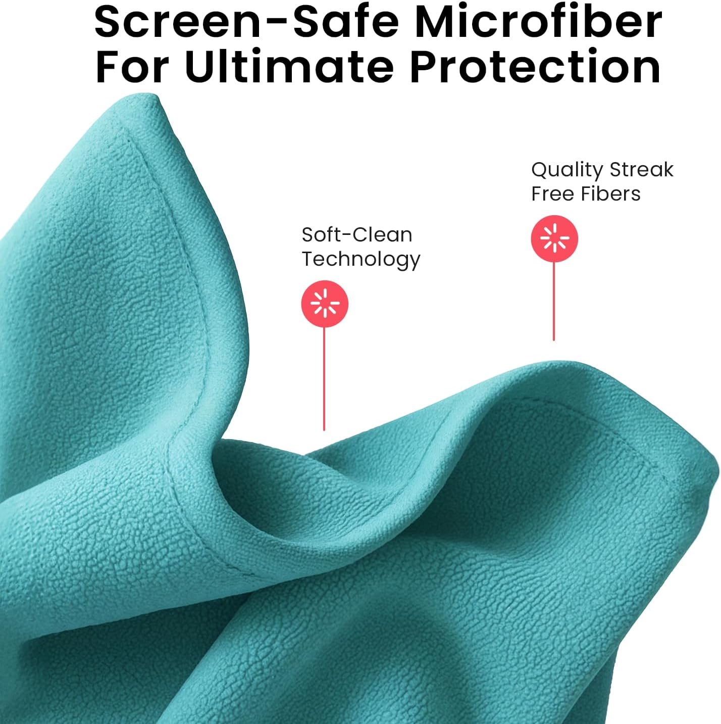 EVEO® TV Screen Cleaner Spray (Streak-Free) TV Screen Cleaner for Smart TV, LCD, LED, OLED | Computer Screen Cleaner Spray and Wipe Microfiber Cloth for TV, Monitor, Laptop, iPad, Car, Tesla & More