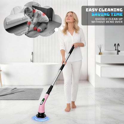 Highyes Electric Spin Scrubber for Cleaning Bathroom: Cordless Power Shower Scrubber - Electric Cleaning Brush for Tile Tub