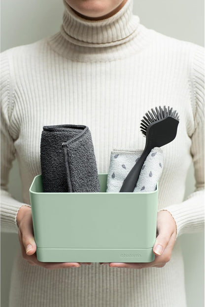 Brabantia Sink Organiser (Dark Gray) Non-Slip, Non-Scratch Kitchen Countertop Storage Caddy for Dish Brush, Soap, Cloths