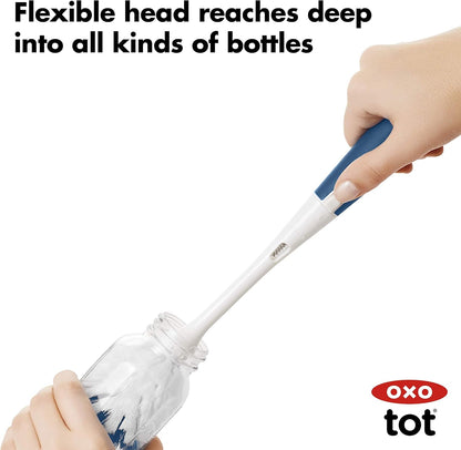 OXO Tot Bottle Brush with Nipple Cleaner, Gray