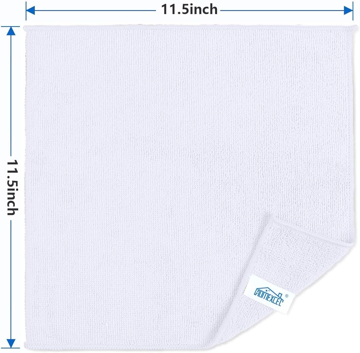 HOMEXCEL Microfiber Cleaning Cloth 210GSM, Pack of 12, Size:11.5" x 11.5", Ultra-Soft, High-Density Non-Abrasive Cleaning Towels for Cars, Glass, Kitchen, Reusable Rags, Blue/Green/Yellow/Pink