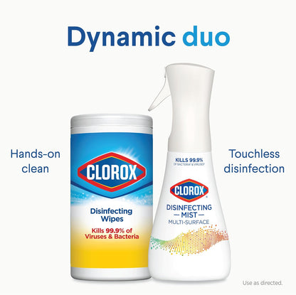 Clorox Disinfecting Mist, Lemon and Orange Blossom, 1 Spray and 1 Refill, 16 oz Each