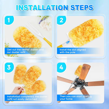 20 Count Duster Refill Compatible with Swiffer Hand Duster, Lavender Flavor Disposable Heavy Duty Duster Refills, Dusters Refills for Cleaning, Blinds & Ceiling Fan (Handle is Not Included)