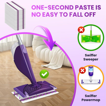 Pure Realm 40 Cout Power Mop Pads Refills for Powermop , Multi-Surface Disposablen swiffer Power Mop Pads，Unscented Spray Cleaning Repalcement Pads Refill