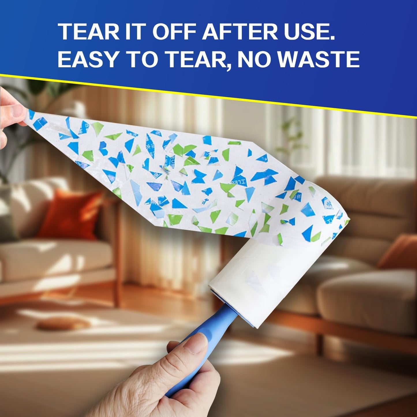 Lint Rollers for Pet Hair Extra Sticky, 600 Sheets Value Set Lint Roller with 2 Upgraded Handles, 6 Rollers Portable Pet Lint Remover for Clothes, Furniture, Carpet, Dog & Cat Hair Removal