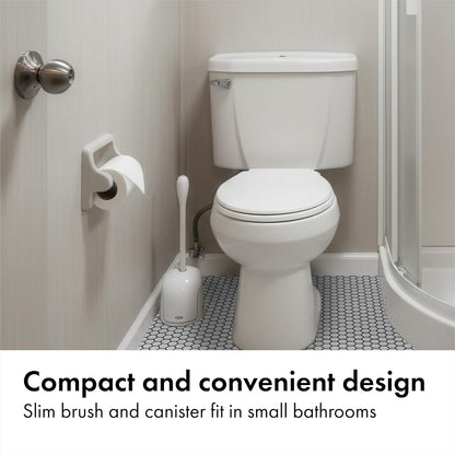 OXO Good Grips Compact Toilet Brush & Canister - Gray