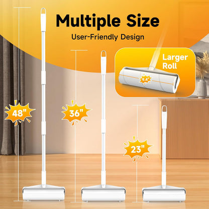 Extra Sticky Lint Roller for Pet Hair, 600 Sheets with 2 Reinforced Handles, Heavy Duty Lint Roller for Clothes, Couch, Furniture & Car
