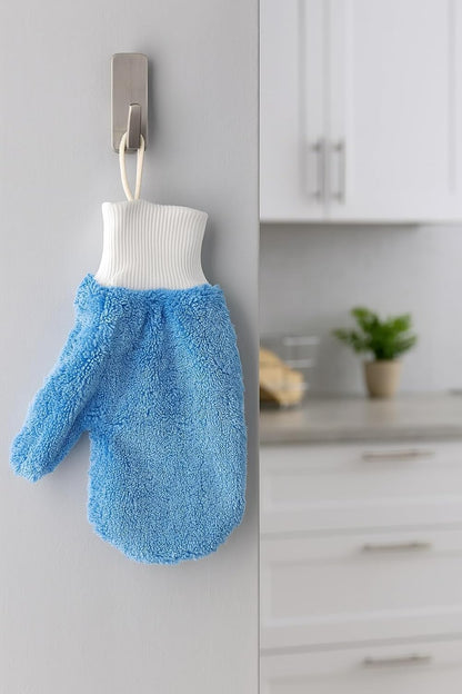 10" x 7" Microfiber Cleaning Mitt – Reusable Soft Dusting Glove for Auto, Glass & Surfaces – Non-Abrasive & Lint-Free Wash Mitt for Scratch-Free Cleaning – Ideal for Home or Commercial Use