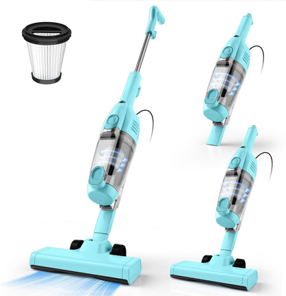 Vazone R6X Corded Stick Vacuum Cleaners for Home, 20Kpa Powerful Suction Stick Vacuum with 16Ft Cord, 2 in 1 Lightweight Vacuum Cleaner for Hardwood Floor Pet Hair