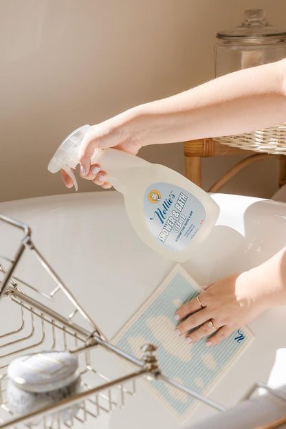 Nellie's All-Natural Shower and Bath Cleaner - Plant-Based Formula - Removes Soap Scum & Grime - Refreshing Lemongrass Scent - No Harsh Chemicals - Easy Daily or Deep Cleaning Solution