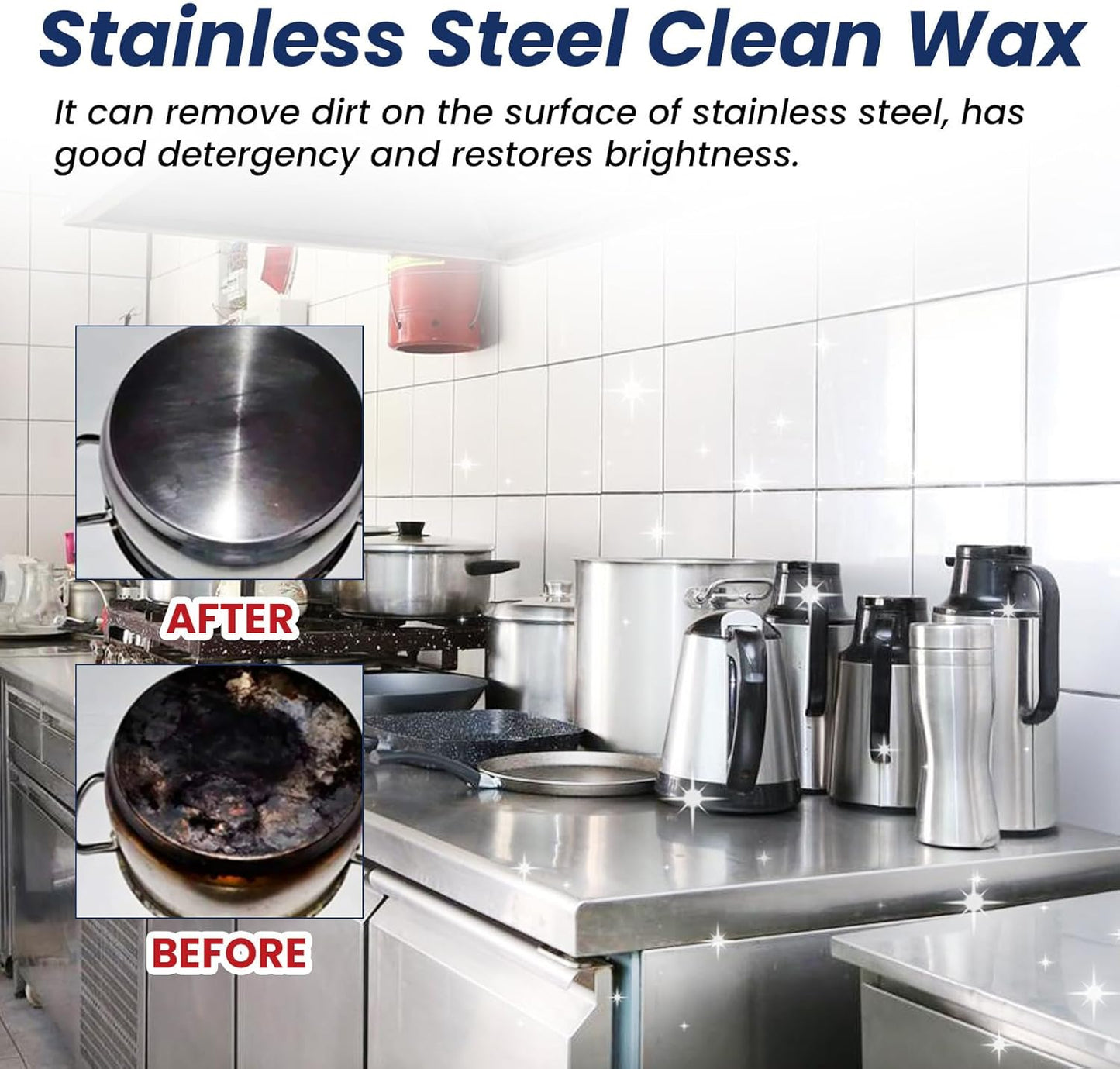 Stainless Steel Scratch Remover for Appliances, Multi-Purpose Scratch Remover Paste for Oven, Sink, Fridge & Cookware, Cleans Grease, Scuffs & Restores Shine (1)