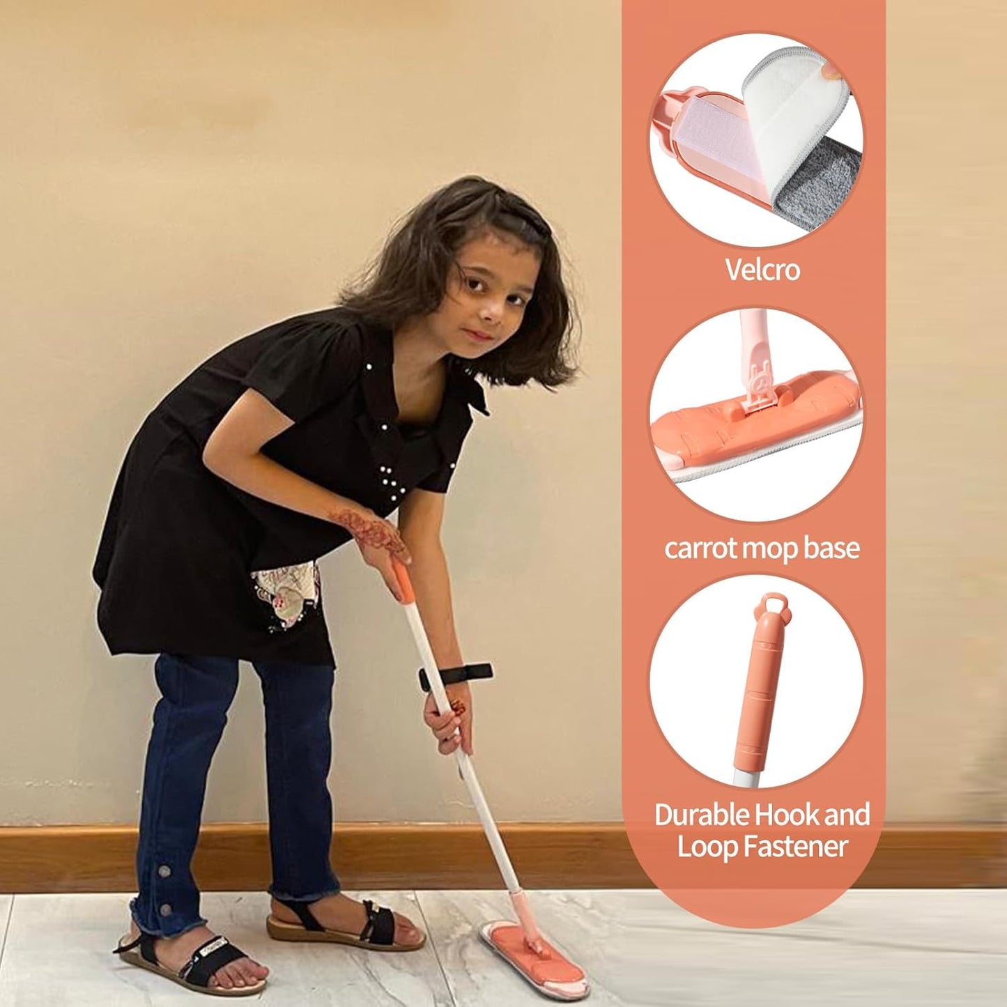 Midoneat Kids Cleaning Toy Set, Mini Child Broom, Mop and Dustpan, Little Housekeeping Helper Set ,Pretend Home Cleaning Play Set for Toddler Age 1-5,6pcs (Green)