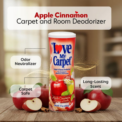 6 Love My Carpet | Carpet Deodorizer & Freshener Powder | 17 oz Pet Odor Eliminator for Strong Odor & Pet Urine | FRESH LINEN | Safe for Homes with Pets