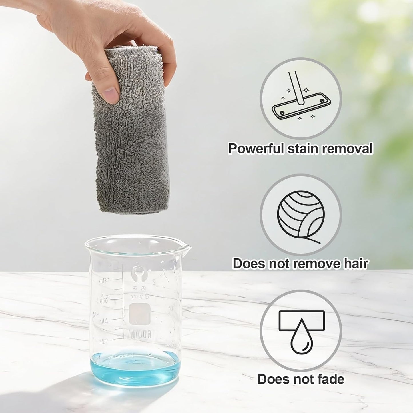 HOMEE Reusable Microfiber Mop Pads, 6 Pack 18"x 6" Mop Head Replacement, Wet/Dry Home & Commercial Cleaning Scrubbing Floor Pad - Blue,Grey,Purple
