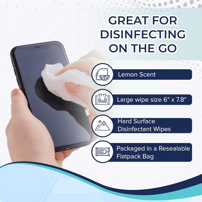 Herclean Wipes, Cleaning Wipes, Household Cleaning Wipes - Office Supplies, School Supplies, Travel Essentials, Home Essentials (80pcs/Flatpack)/12 PER CASE