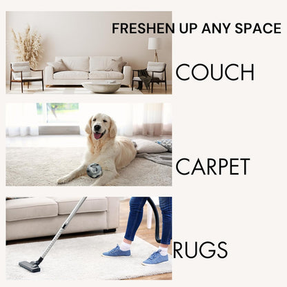 Vanilla Bean and Cashmere Carpet Freshener and Upholstery Deodorizer - 16oz Warm Scented Odor Eliminator Powder - Eco-Friendly & Plant-Based - Safe for Pets, Furniture & Cars