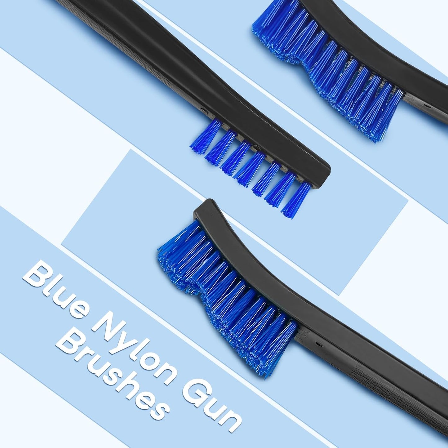 10 Pack 7Inch Double-Ended Gun Cleaning Brushes, Brass Wire Brush Set for Carbon & Copper Residues, All Purpose Metal Cleaning Kit with Nylon Handle