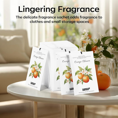 MYARO 12 Pack Fresh Linen Scented Sachets for Drawer, Closet & Car Air Freshener Bags | Odor Eliminator & Fabric Refresher | Crisp, Clean Home Fragrance Gift Set