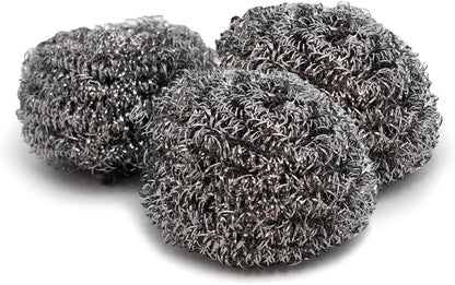 Pine-Sol Heavy-Duty Copper Coated Scrubbers - Premium Scrub Sponges for Cast Iron Pans, Stainless Steel Cookware, Oven Racks, and Grills, 4 Pack