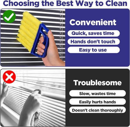 4 Pcs Blind Cleaner Tool 7 Finger Microfiber Window Blind Duster for Cleaning Washable Mini Blinds Cleaner Duster Tool for Cleaning Blinds, Ventilation Vents, Fans and Air Conditioner