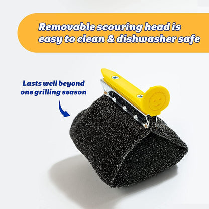 Scrub Daddy Household Cleaning + BBQ Bundle - BBQ Daddy Bristle Free Grill Brush - 2 Microfiber Cleaning Towels - All Purpose Cleaner PowerPaste Cleaning Paste + Scrub Mommy Sponge