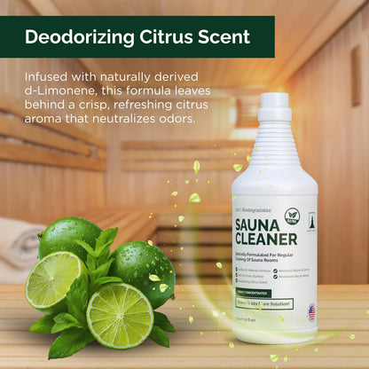 Northwood Sauna - Sauna Cleaner - Natural Wood Cleaner & Deodorizer - Ready-to-Use Spray - 1 Quart (32 Fl Oz)