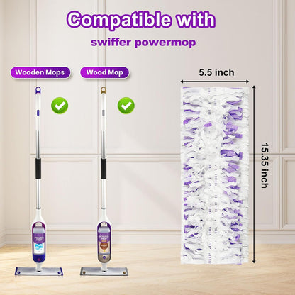 Pure Realm 40 Cout Power Mop Pads Refills for Powermop , Multi-Surface Disposablen swiffer Power Mop Pads，Unscented Spray Cleaning Repalcement Pads Refill