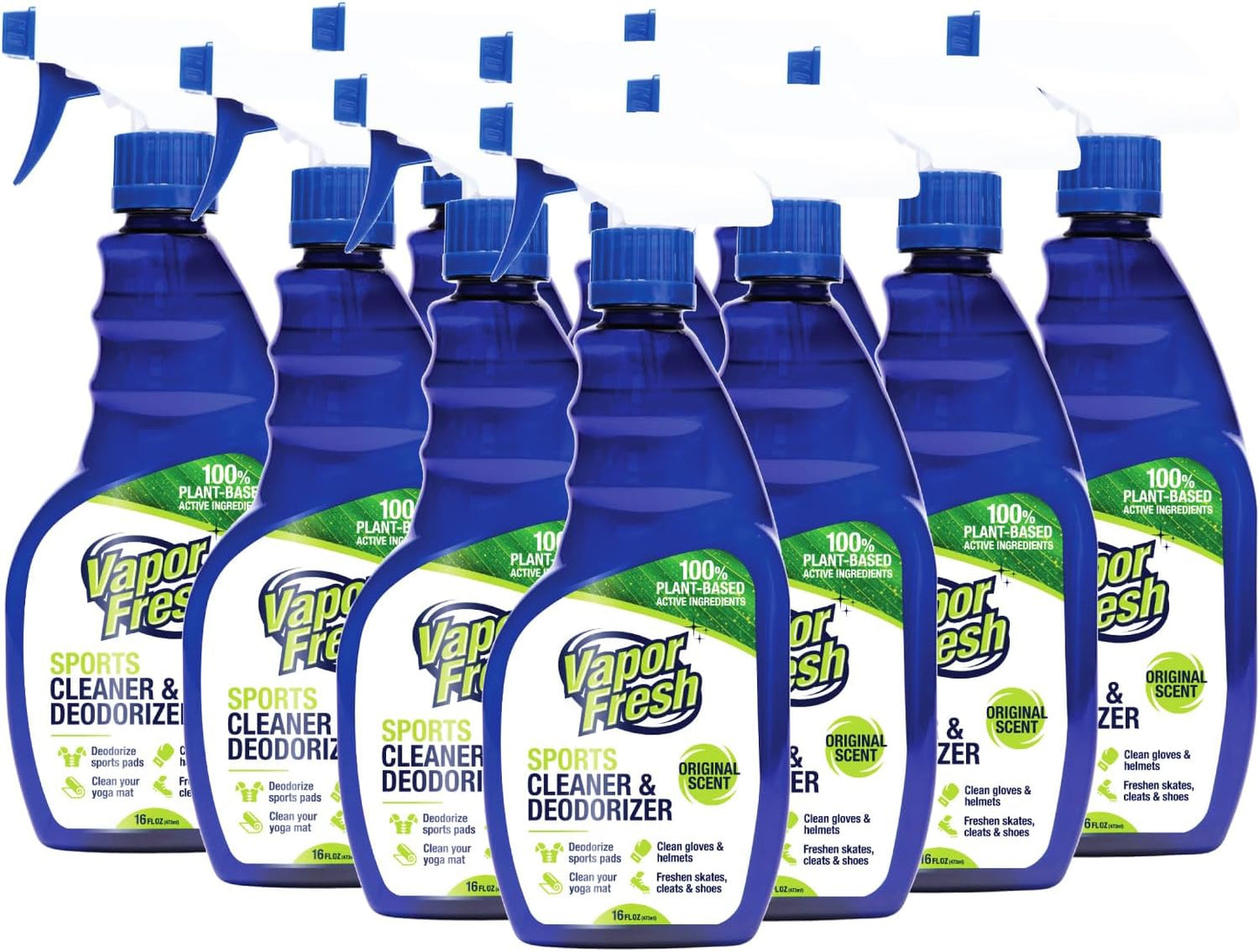 Vapor Fresh Sports Cleaner and Deodorizer - For Boxing Gloves, Sports Pads, Helmets, Gym Bags, Gym Equipment and More - Naturally Powered By Plants, 16 Fl Oz (1-Pack)
