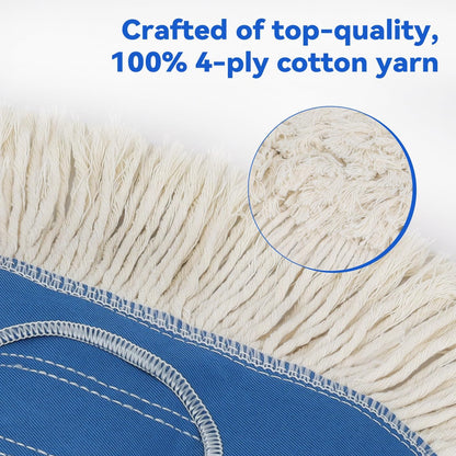 10 Inch Dust Mop Head: Replacement Medium Washable Commercial Sweeper and Janitorial Dust Mop Head Replacement (3 Packs)