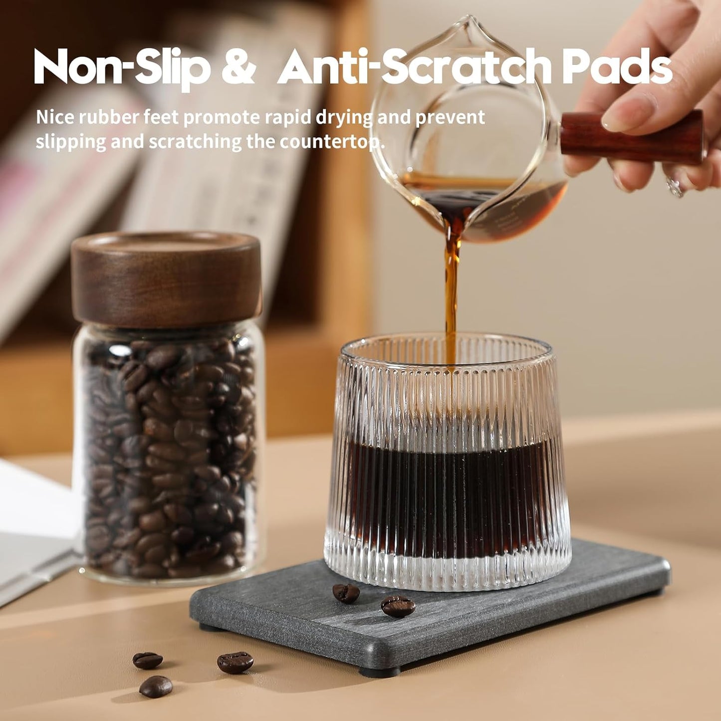 2PCS Water Absorbing Stone Drying Tray for Kitchen Counter & Bathroom Sink, Diatomite Faucet Splash Guard, Soap Dispenser Rack & Sponge Holder Caddy Organizer, Marble White (Printed Pattern), 9"x 3.5"
