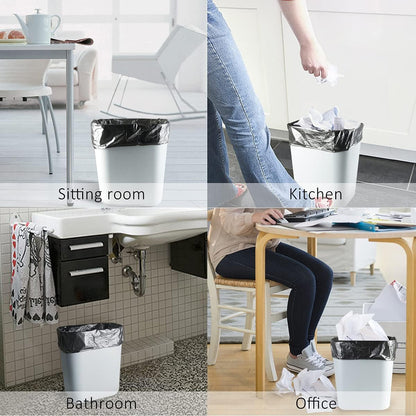 Teivio Small Trash Bags 4 Gallon 120 Counts Garbage Bags, Bathroom Trash Can Bin Liners, Small Plastic Bags for home office kitchen, fit 12-15 Liter, 3,3.5,4.5 Gal, Clear