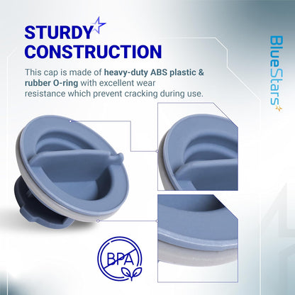 BlueStars 8558307 Dishwasher Dispenser Cap - Ultra Durable Rinse Aid Cap Compatible with Whirlpool Kenmore Dishwashers - Replaces WP8558307 8193984 8539095 PS11746426 AP6013204