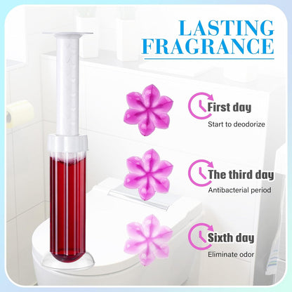 6 Pcs Toilet Gels 84 Count 1 Kind Flower Stamp Bowl Gel Scent Toilet Stain Removal Cleaner Air Freshener Flower Stamps Pack for Bathtubs Bathroom