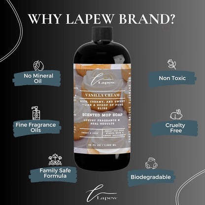 Lapew Black Sea Scented Cleaning Bundle | Carpet Deodorizer Powder (16 oz) & Mop Soap Concentrate (36 oz) | Pet-Friendly Odor Eliminator - Colors A