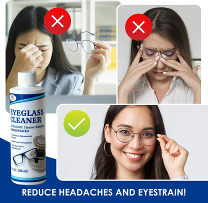 NORTHWEST ENTERPRISES Ultrasonic Eyeglass Cleaner Solution. Concentrated Ultrasonic Glasses Cleaner for use in Sonic and Ultrasonic Machines. (1)