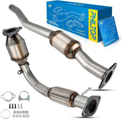 PHILTOP Left and Right Catalytic Converter Replacement For 2005-2010 300 2.7/3.5L V6 RWD, 2006-2010 Charger 2.7/3.5L V6 RWD, 2005-2008 Magnum 2.7/3.5L V6 RWD Replace 55434, 55433 (EPA Compliant) - Colors C