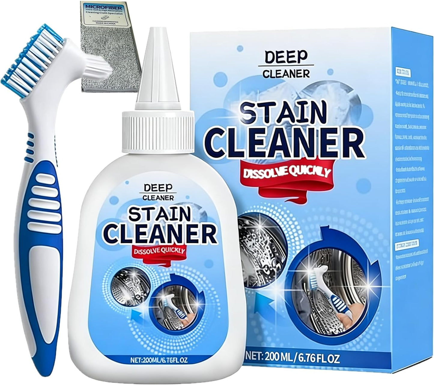 Active mold stain remover gel, heavy-duty remover, multi-purpose cleaner, suitable for tile floor grout, bathroom shower glass, sealant, front-loading washing machine sealant cleaner, etc 6.76 fl oz.