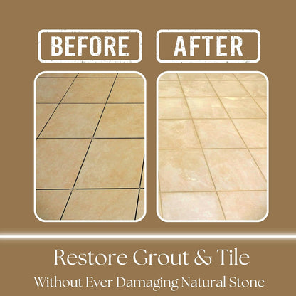 GEODE Natural Stone Grout Cleaner for tile floors - non-damaging, deep cleaner safe for Marble, Limestone, Travertine, Ceramic - Industrial Strength Tile, Stain Remover, Powerful Formula (32 oz.)