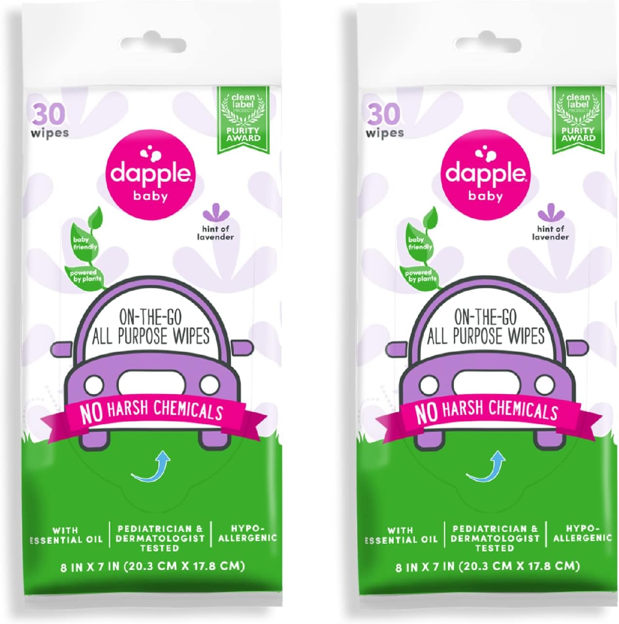 Dapple Baby All Purpose Cleaning Spray and All Purpose Wipes - (2 Pack) 16.9 fl oz Bottle - 30 Cleaning Wipes Total - Fragrance-Free, Hypoallergenic & Plant-Powered - Baby Essentials