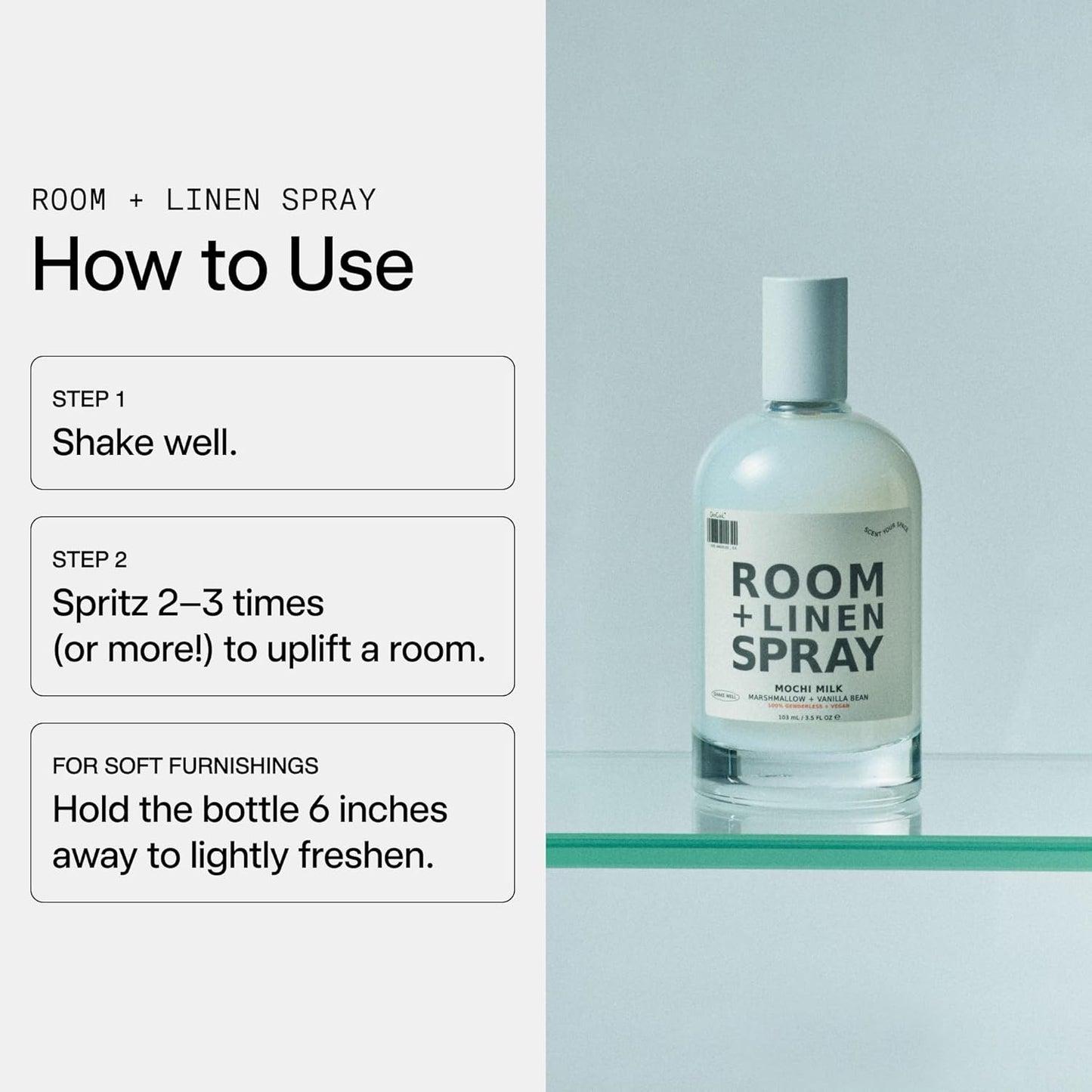 DedCool Room + Linen Spray | Xtra Milk | Natural Fabric & Linen Spray | Non-Toxic, Essential Oil Infused | Freshens Home, Bedding, Couch, Closet & Bath | 3.5 fl oz